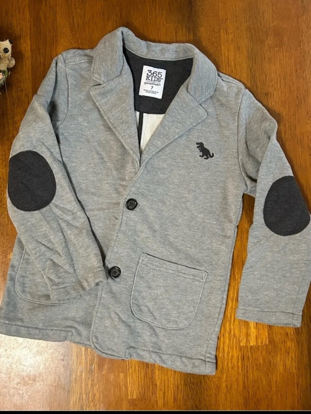 Gray Knit Blazer Jacket | Boys Size 7 | Comfort & Stretch